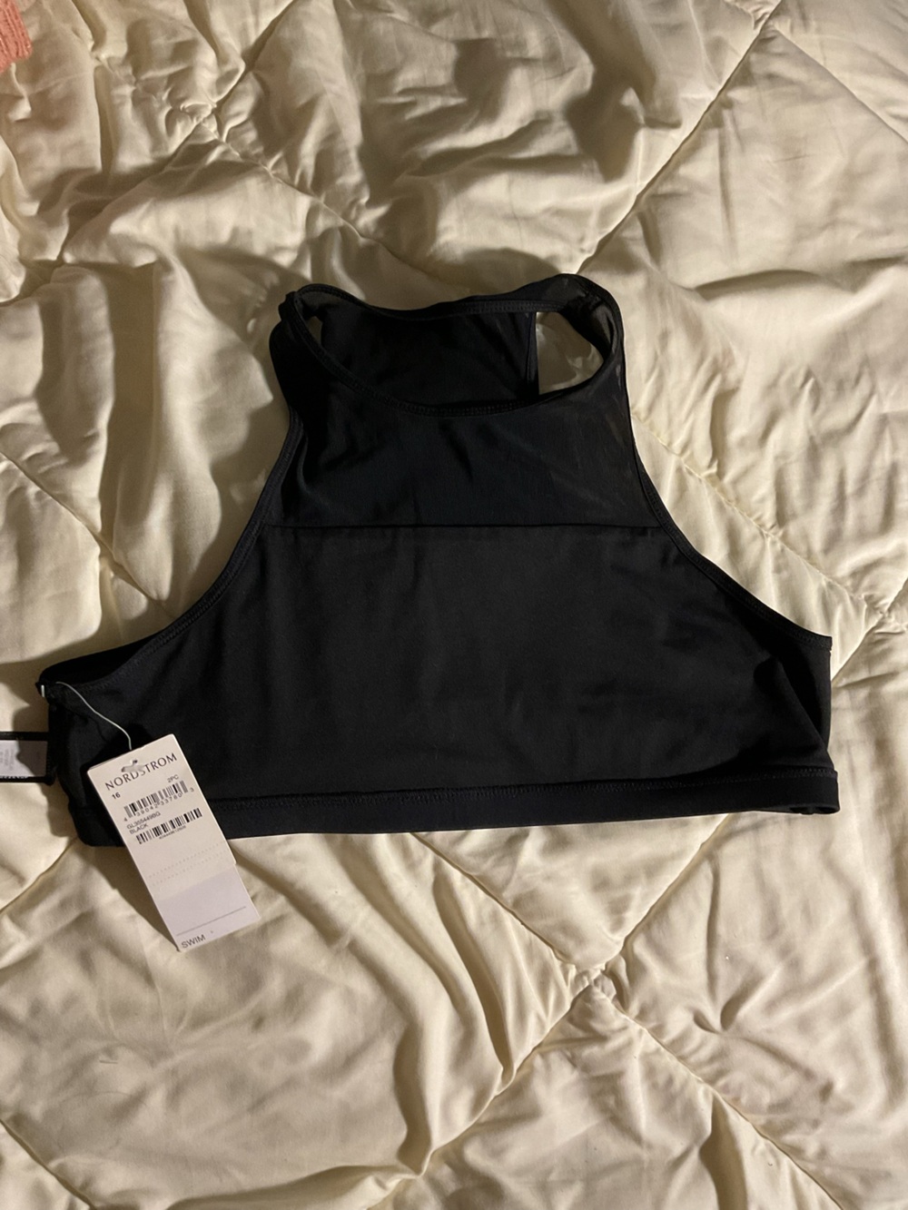 NWT Nordstrom Black One-Shoulder Bralette